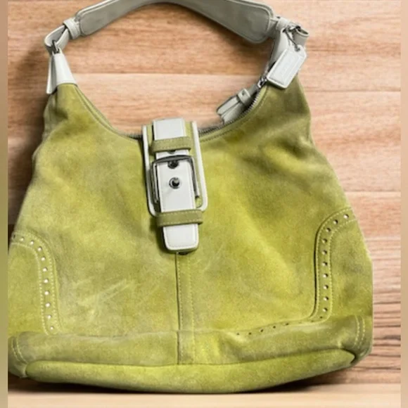 Vintage Coach Hampton Suede Hobo Bag